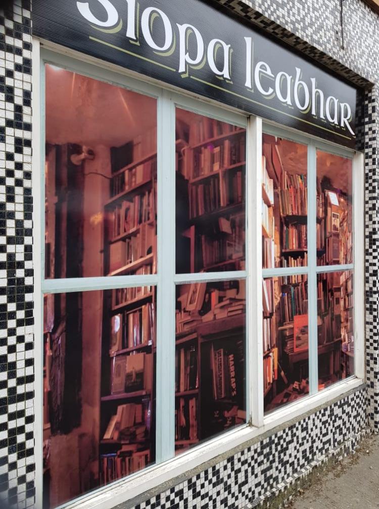 Side view of bookshop at no 4.