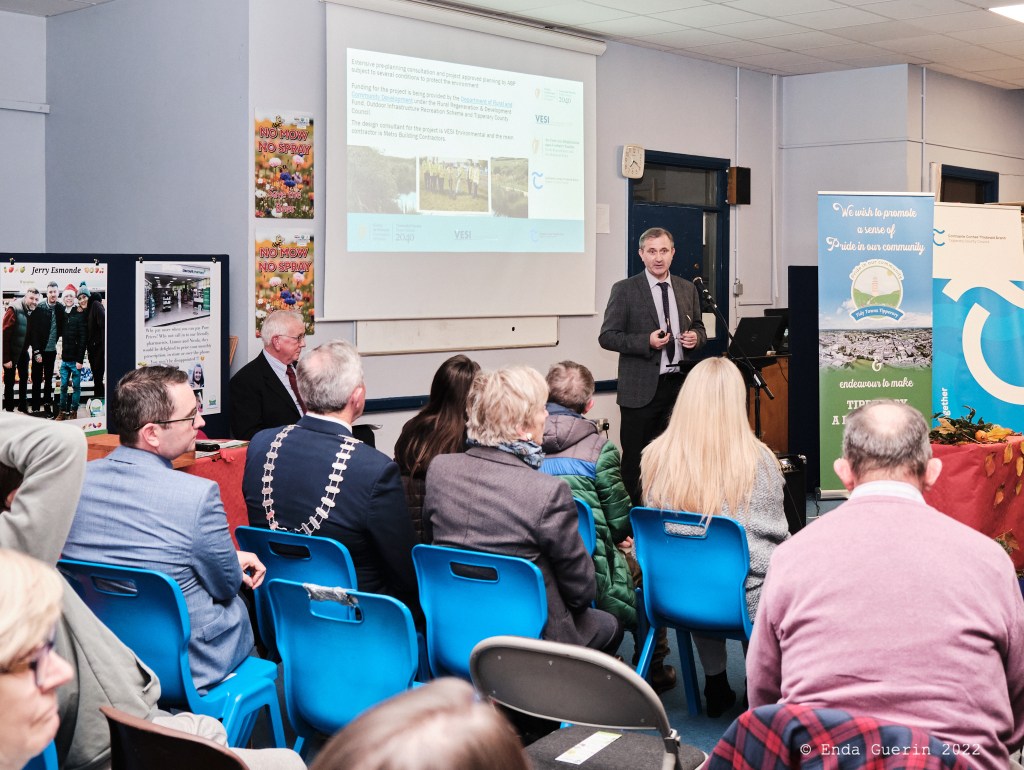 Anthony Coleman TCC outlines the new River Ara Walk and Tipperary Hills Enhancement Project